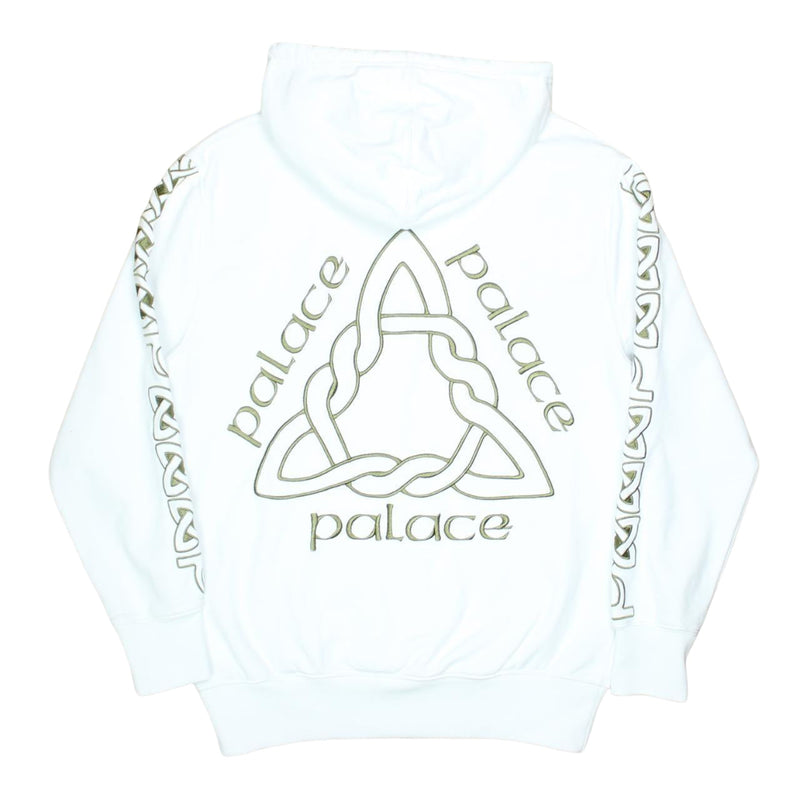 Palace Ye Olde Hood Hoodie in White, front
